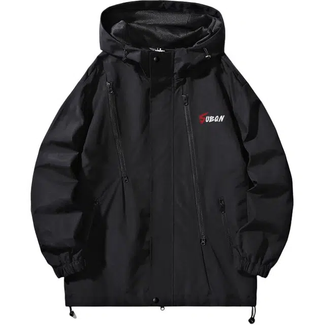 苏北青年 美式高街复古创意设计品牌字母印花山系户外登山防水防风舒适休闲简约机能时尚百搭夹克外套 男女同款