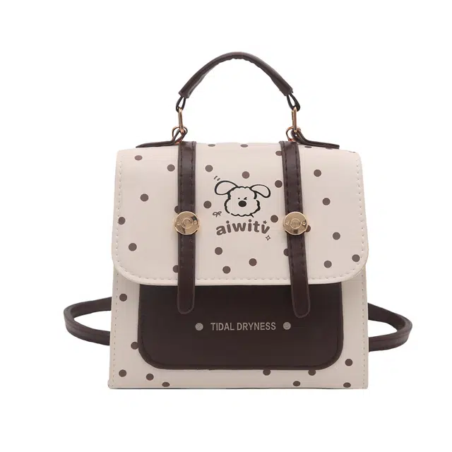 米囹 日系甜美书包 轻盈减负 双肩包 迷你 白色