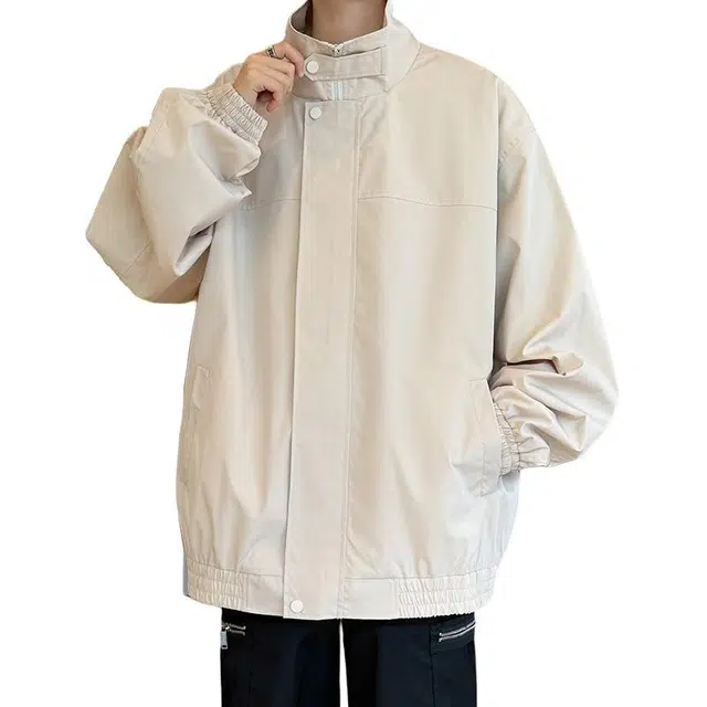 拓菲 美式复古飞行员男款春秋季潮牌宽松休闲工装外套棒球服上衣夹克 男女同款