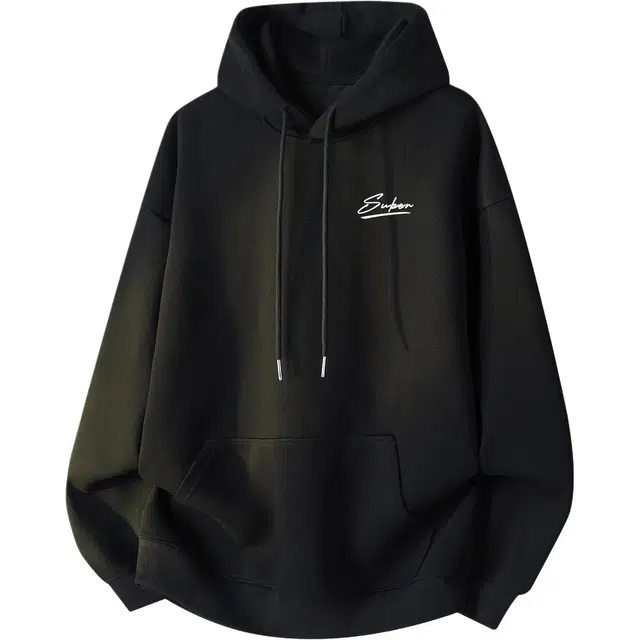 苏北青年 美式复古高街潮流品牌字母印花日常通勤户外运动舒适宽松休闲时尚百搭学生党无性别主义落肩长袖连帽套头卫衣 男女同款