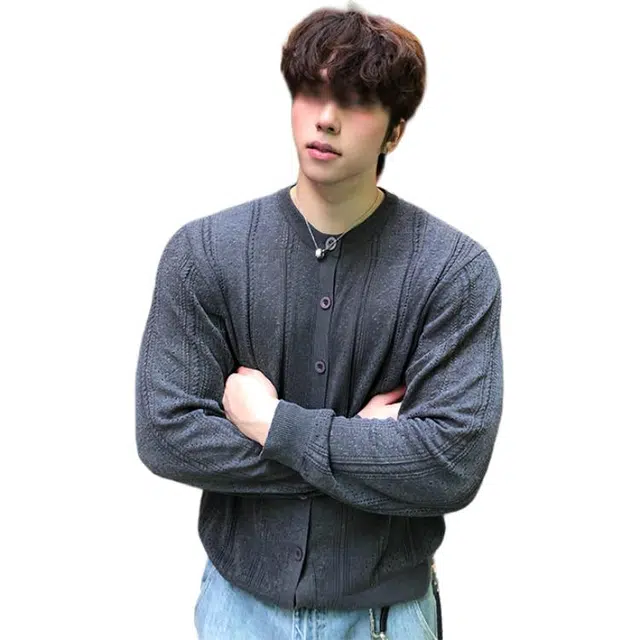 黑马漫画 钱风麻花开衫男秋季潮牌美式复古宽松休闲慵懒风针织衫 男女同款