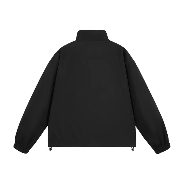 萌芽熊 美式高街外套教练休闲复古立领简约个性百搭户外潮流宽松学院风开衫运动上衣字母印花拉链夹克 男女同款