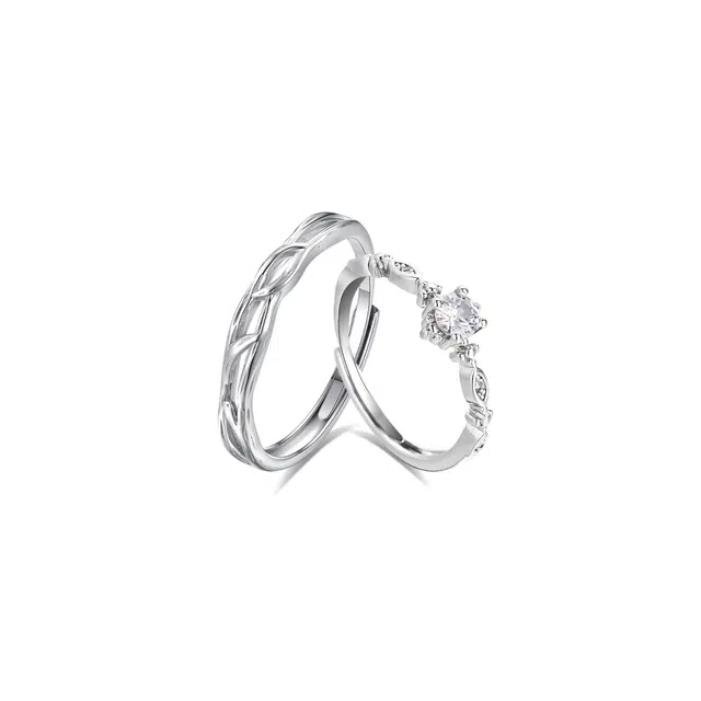 【纯银999】 凤祥囍事 老凤祥 经典百搭设计小众简约时尚星河灿烂爱意满满学生日常轻奢甜蜜高级感开口可调节 足银 戒指一对 男女同款情侣款