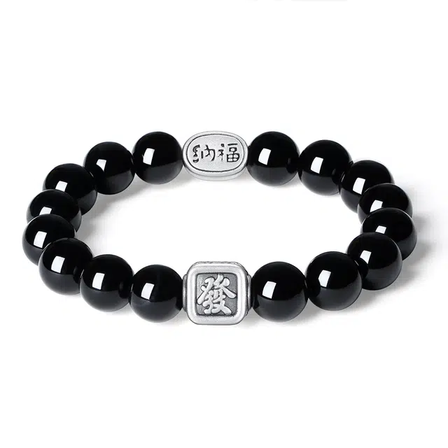 老庙 招财纳福 转运珠 新中式国潮国风纳福转运 精致轻奢小众高级设计手饰 玛瑙 手串 男女同款情侣款