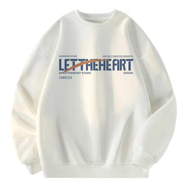 诗丹帝国 美式复古学院风高街潮流创意潮牌字母印花简约时尚舒适套头情侣圆领百搭日常通勤基础休闲宽松无帽长袖卫衣 男女同款