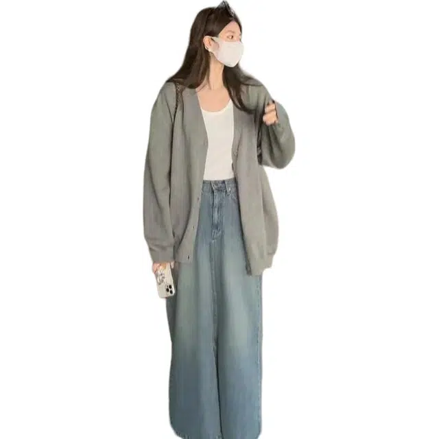 纤丝鸟 通勤舒适休闲针织衫 女款