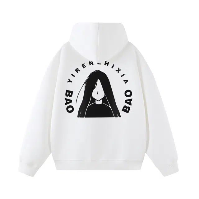 一人之下 美式复古街头风户外运动舒适无性别主义日常基础潮牌高级感情侣高街潮流印花简约经典时尚宽松休闲百搭套头连帽长袖卫衣 男女同款