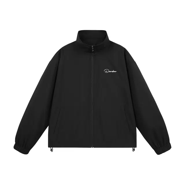 萌芽熊 美式高街外套教练休闲复古立领简约个性百搭户外潮流宽松学院风开衫运动上衣字母印花拉链夹克 男女同款