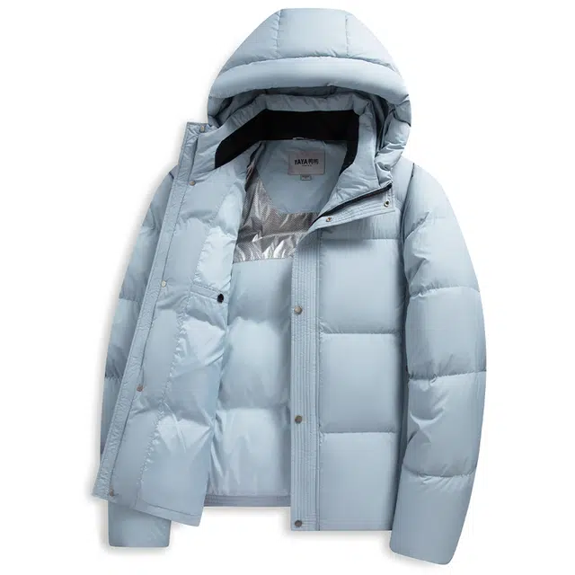 鸭鸭 极寒系列 加厚连帽保暖高充绒纯色百搭外套韩版潮流时尚防风羽绒服 男款