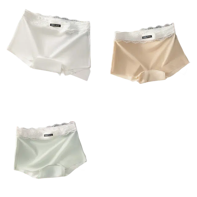 帕兰朵 冰丝无痕舒适女式四角女士纯棉裆安全裤二合一不夹臀平角内裤 女款