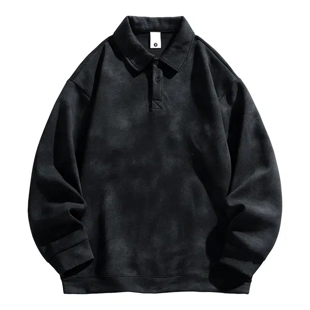 爱爸爸 潮流青春流行时尚都市扎染翻领宽松长袖卫衣 男款