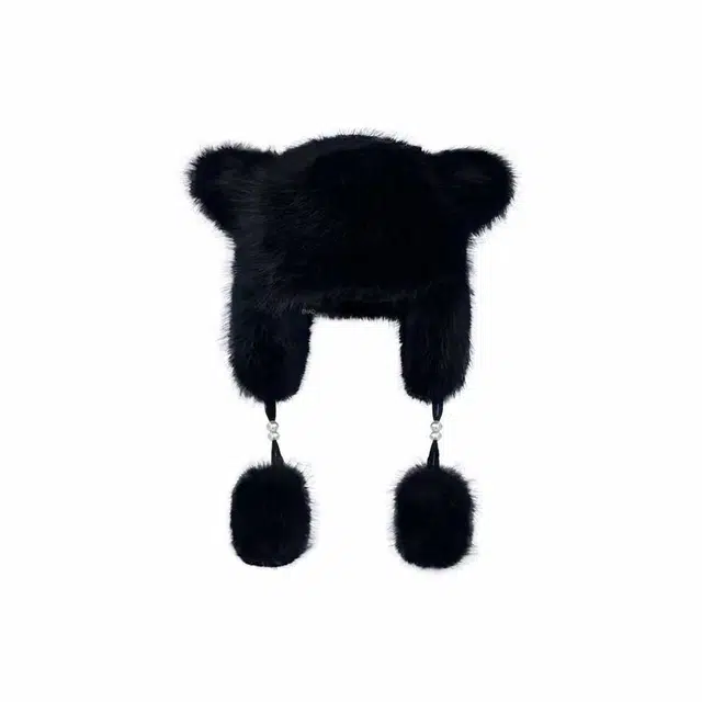 恩僾德 可爱卡通小浣熊尾巴护耳小众百搭高颜值加厚显脸小保暖防寒毛绒 聚酯纤维 雷锋帽 男女同款情侣款