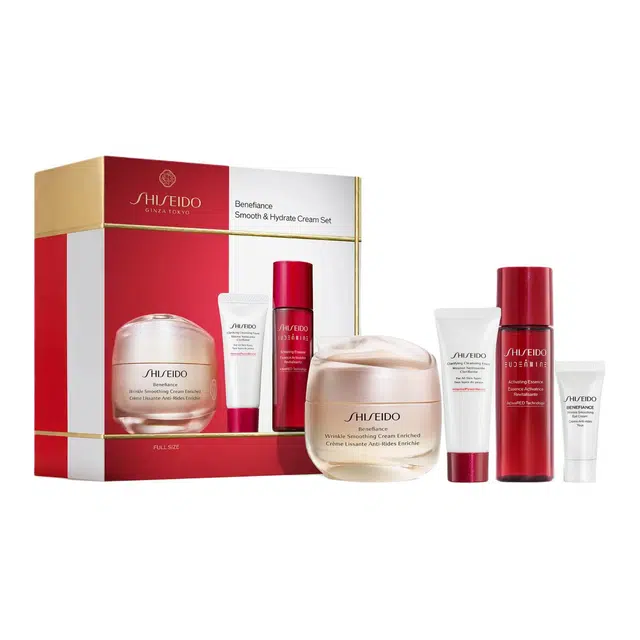 资生堂 盼丽风姿保湿乳霜护肤套装 补水滋润 四件套