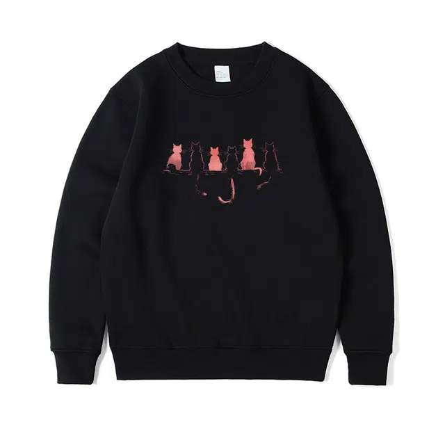 莫代尔 秋冬遮肉显瘦嘻哈潮流大码舒适街头风长袖卫衣打底衣 男女同款