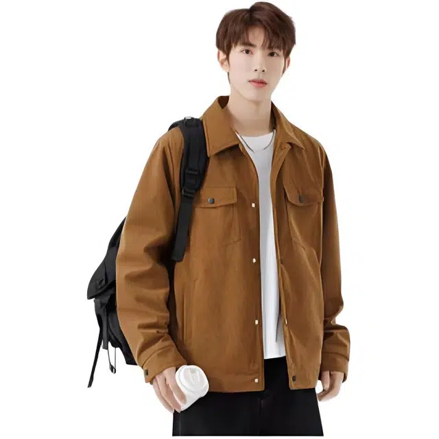 木木兔 潮牌美式高街男生穿搭长袖春秋外穿潮流百搭男士秋冬衣服国潮休闲时尚户外简约外套夹克 男女同款