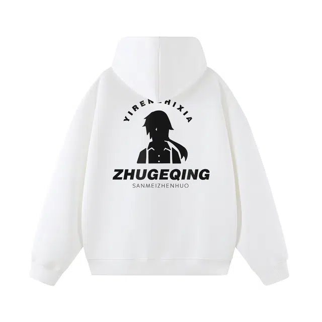 一人之下 街头风户外运动舒适无性别主义日常基础潮牌高级感情侣休闲百搭美式复古高街潮流印花简约经典时尚宽松套头连帽长袖卫衣 男女同款