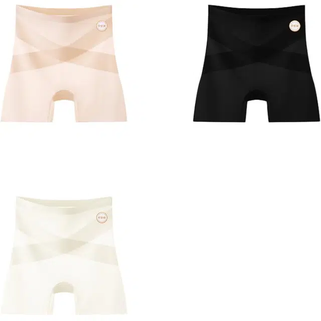 帕兰朵 无痕冰丝安全裤女防走光打底裤不卷边高腰收腹提臀平角内裤 男女同款