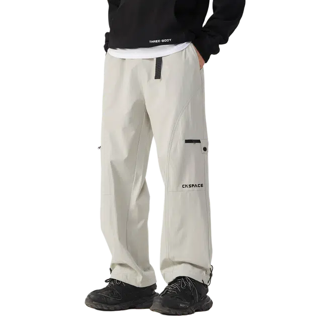 中国航天 美式高街潮牌设计秋季微喇工装中腰显腿长裤子修身伐木卡哈特长百搭复古休闲裤 男女同款