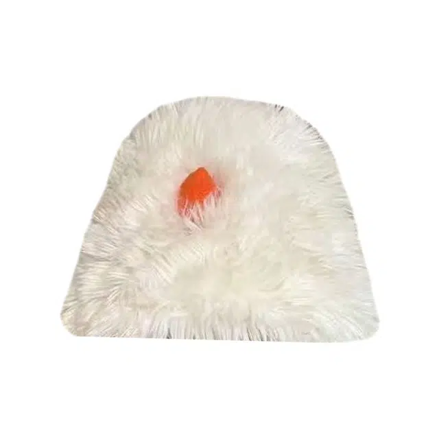 恩僾德 日常百搭小雪人毛绒小众高颜值可爱保暖包头显脸小 聚酯纤维 渔夫帽 男女同款情侣款