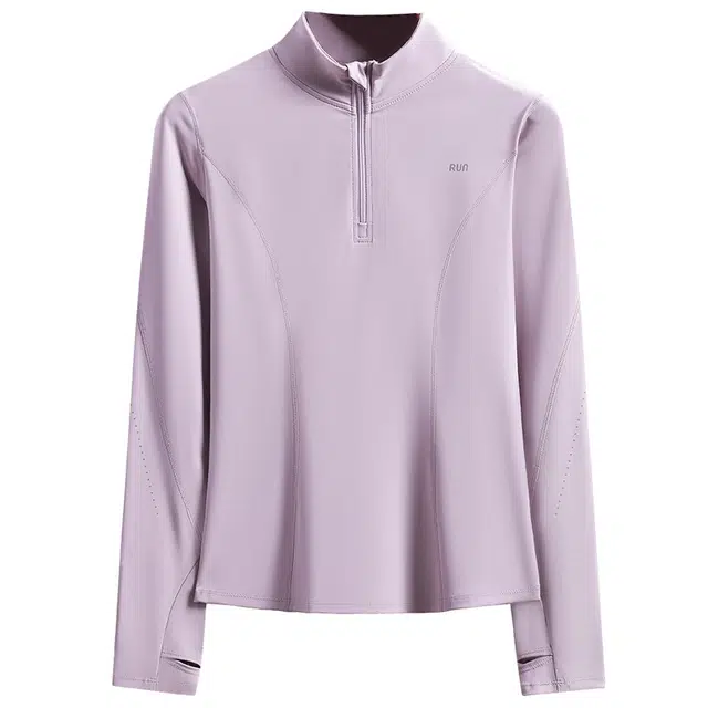 婉町蒂诺  运动系列 简约舒适百搭透气立领  健身衣  女款