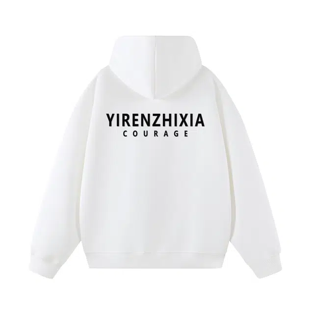 一人之下 潮流印花简约经典时尚宽松美式复古高街街头风户外运动舒适无性别主义日常基础潮牌高级感情侣休闲百搭套头连帽长袖卫衣 男女同款