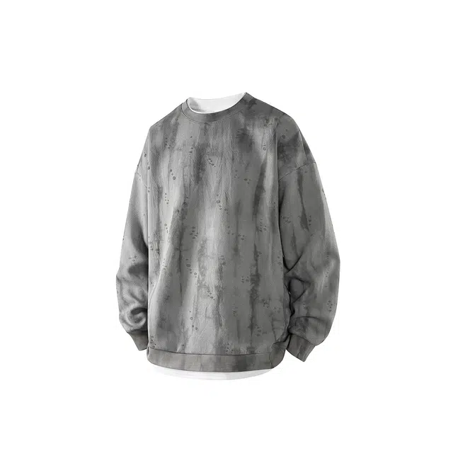 爱爸爸 时尚都市大码潮流圆领内搭长袖卫衣 男款