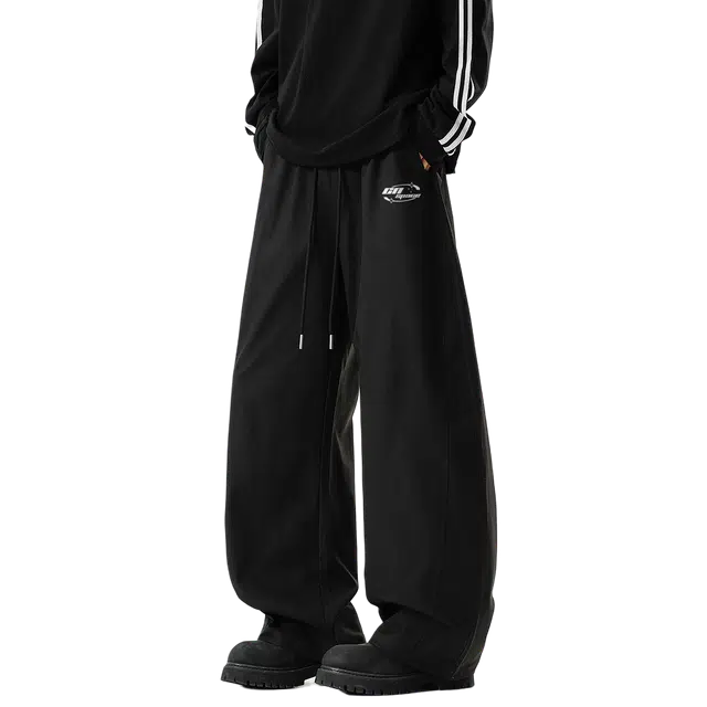 中国航天 纯色基础款简约垂坠感舒适亲肤柔软透气高级感西装裤显高显瘦日常通勤宽松垂感拖地阔腿潮流休闲裤 男女同款