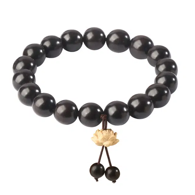 琛宬 【招财进宝步步高升】好运连连运文玩佛珠吉祥如意复古文艺新中式国潮简约百搭#好运 黑檀 木作手串 男女同款情侣款