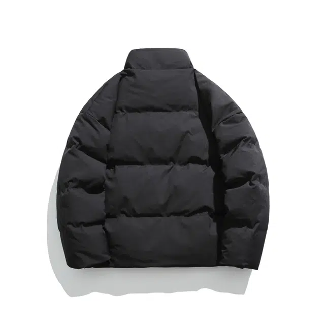 么宁 秋冬季长袖保暖棉衣防寒休闲外套简约百搭舒适面包服立领棉服 男女同款