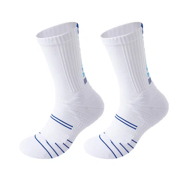 二三二三 潮流百搭舒适高弹透气小腿袜吸汗防臭舒适耐穿舒适轻薄透气减震运动袜休闲运动人体工学设计网眼透气篮球袜 男款