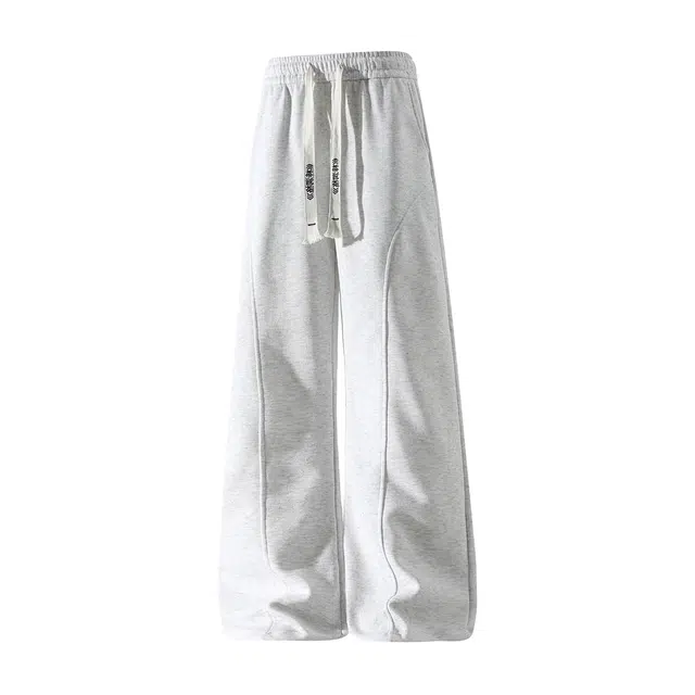 梓润格 舒适个性学院风无性别主义简约宽松氛围酷飒户外运动美式复古时尚潮流青春秋季直筒大码百搭长裤高级设计休闲裤 男女同款