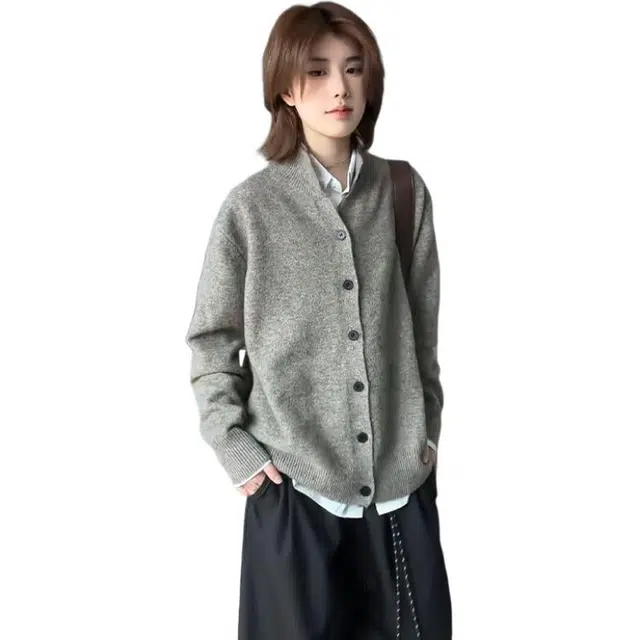 黑马漫画 美式复古开衫上衣男秋季老钱风男装高级感慵懒风针织衫 男女同款