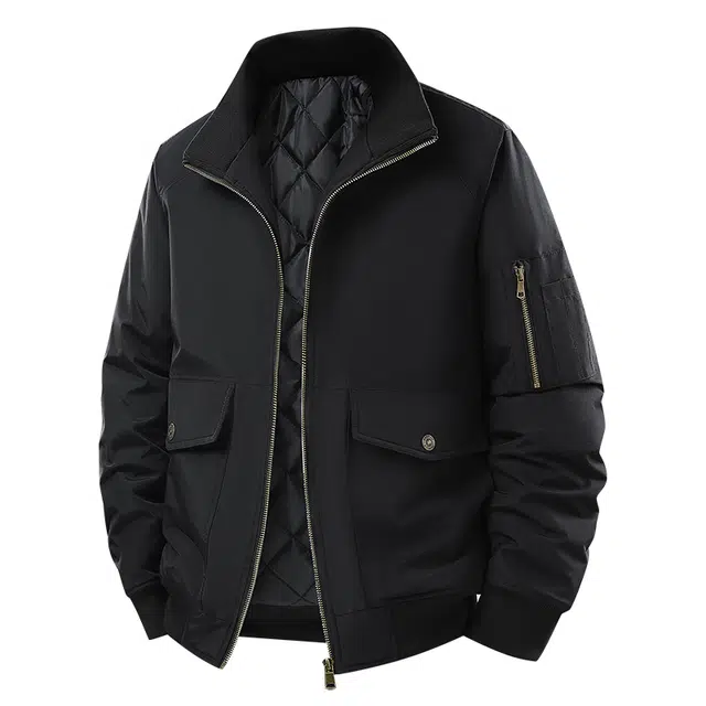 爱爸爸 加绒保暖加厚翻领棉服 男女同款