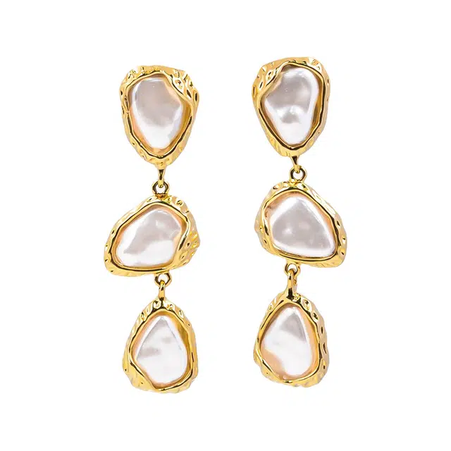 铂思亚 欧美水滴款 铜合金 耳钉 女款