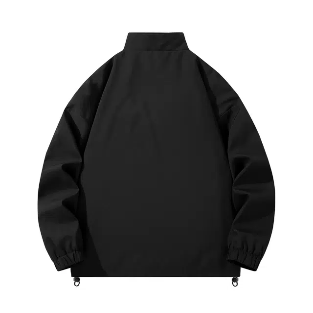 萌芽熊 美式高街系列外套教练休闲复古立领简约个性百搭户外潮流宽松学院风开衫运动上衣字母印花通勤夹克 男女同款