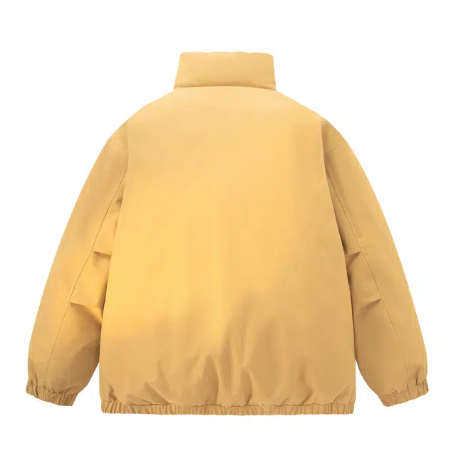 HUANQIU Classic Logo Zip-Up Cotton Jacket