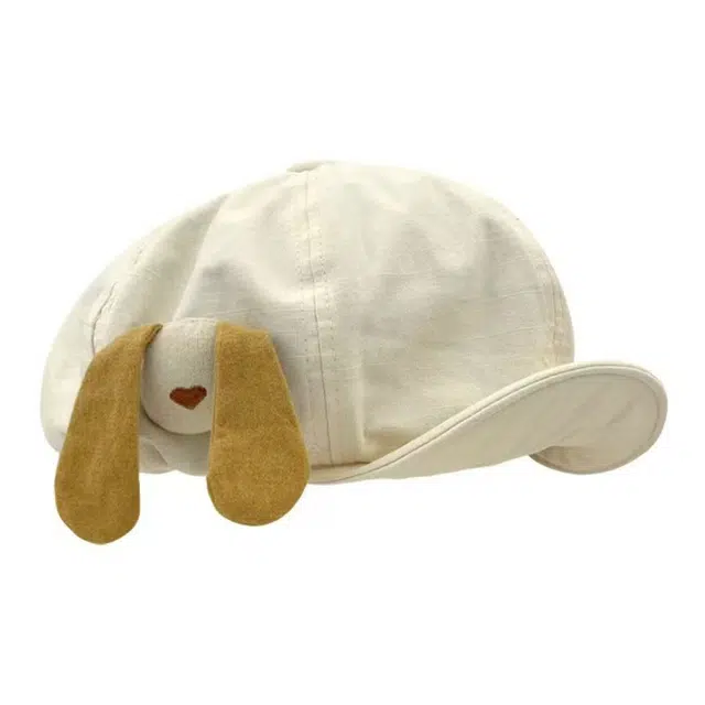 恩僾德 日系小狗翻檐云朵高颜值小众百搭复古显脸小 涤纶 贝雷帽 男女同款情侣款