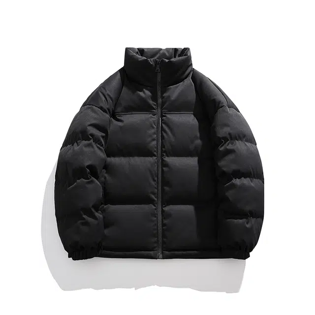 么宁 秋冬季保暖防寒棉衣休闲外套简约百搭舒适面包服长袖脏脏色立领棉服 男女同款