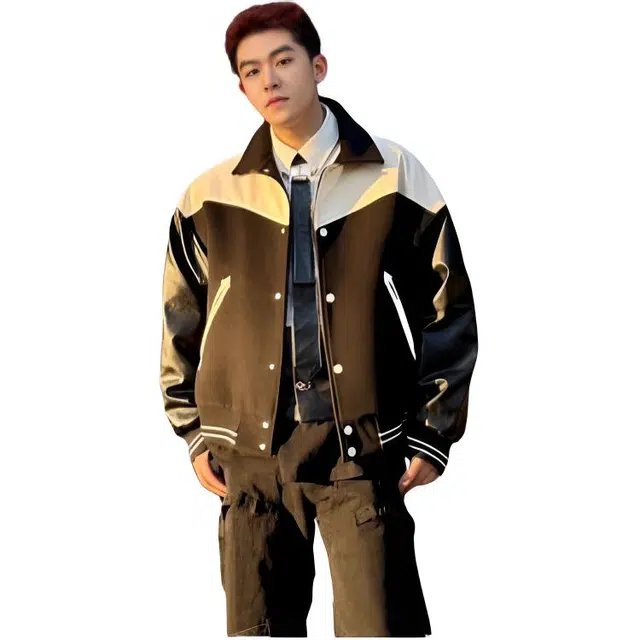 木木兔 潮牌美式高街穿搭长袖外穿潮流百搭衣服国潮简约时尚外套夹克 男女同款