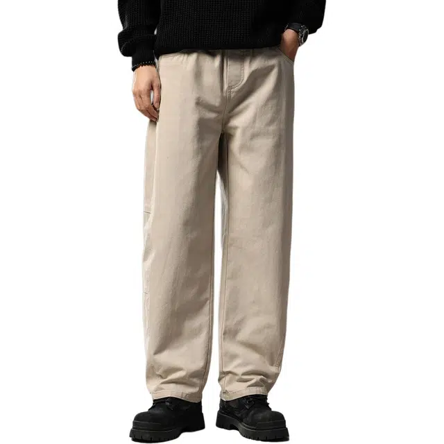 贵色 美式复古直筒潮牌宽松立体拼接设计感美拉德牛仔裤 男女同款