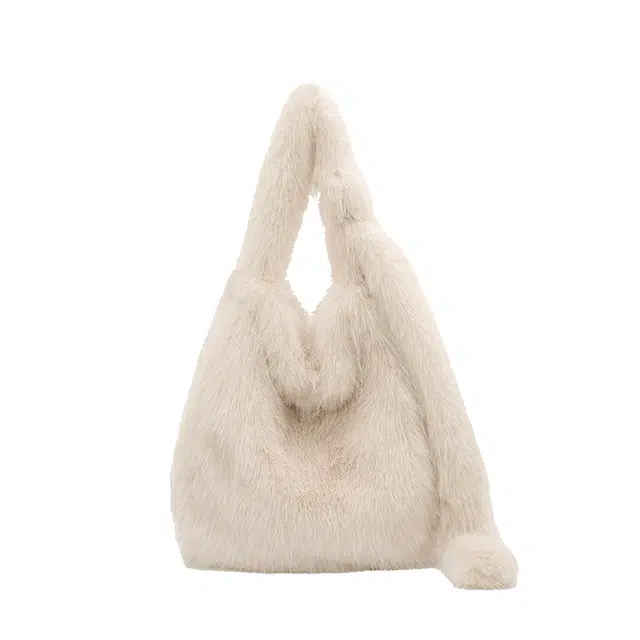 伊曼家 休闲百搭大容量毛绒绒简约斜挎包 毛毛 单肩包 常规 女款 多色