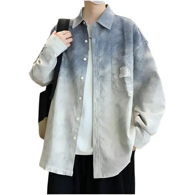 木木兔美式痞帅外套 大学生潮牌宽松男士翻领夹克 儿童款