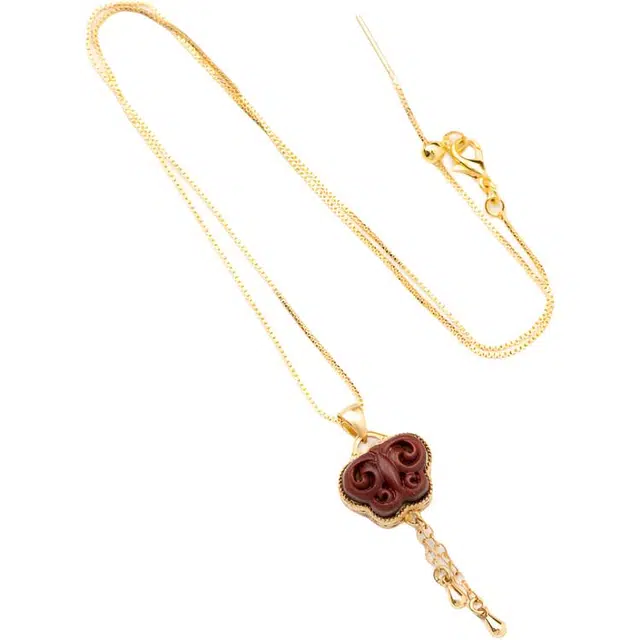 仙源 新中式国风小众配饰 国潮典雅冰透大气 双全福气满满简约小众时尚通勤#好运连连 紫檀属 木作项链 男女同款情侣款