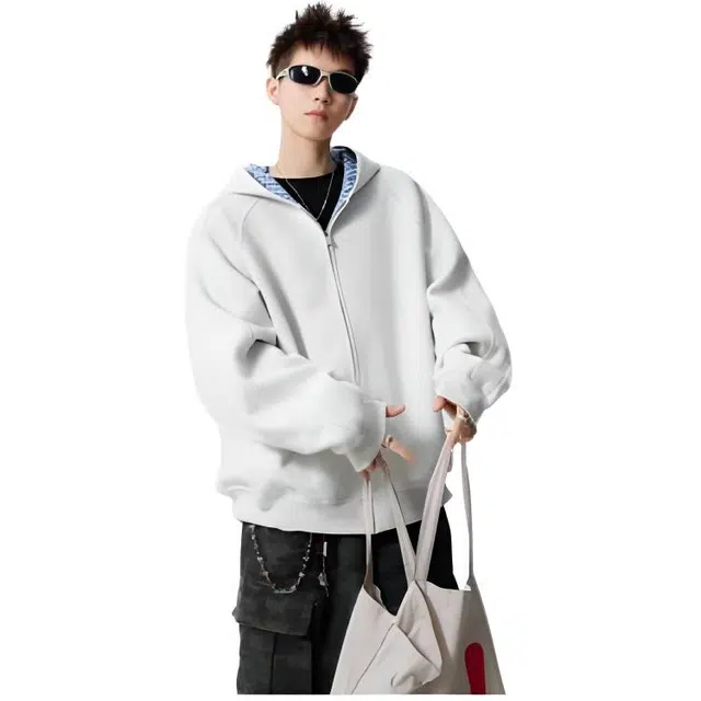 木木兔 经典潮牌美式高街长袖男生秋冬潮流穿搭冬天轻奢百搭冬季衣服国潮宽松简约时尚流行开衫上衣卫衣 男女同款