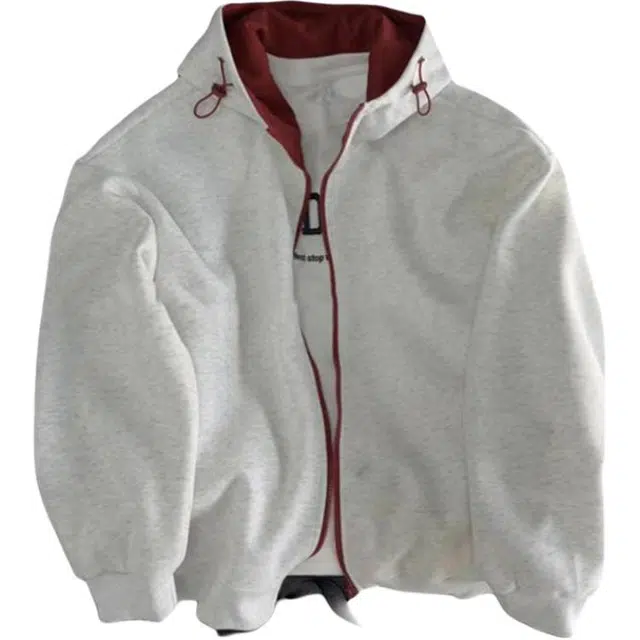 单爵 开衫上衣阳光干净男生穿搭拼接连帽衫情侣美式卫衣夹克 男女同款