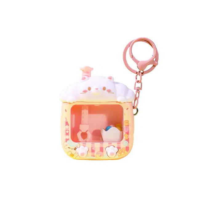 觅香 动物抓娃娃机解压 卡通可爱挂饰钥匙扣挂件 创意整蛊玩具