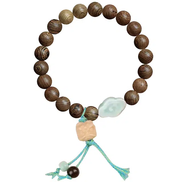 琛宬 【八方来财吉祥如意】招财醒狮简约复古精致优雅平安纳福诸事顺意新中式转运文玩佛珠#好运 鸡翅木 木作手串 男女同款情侣款