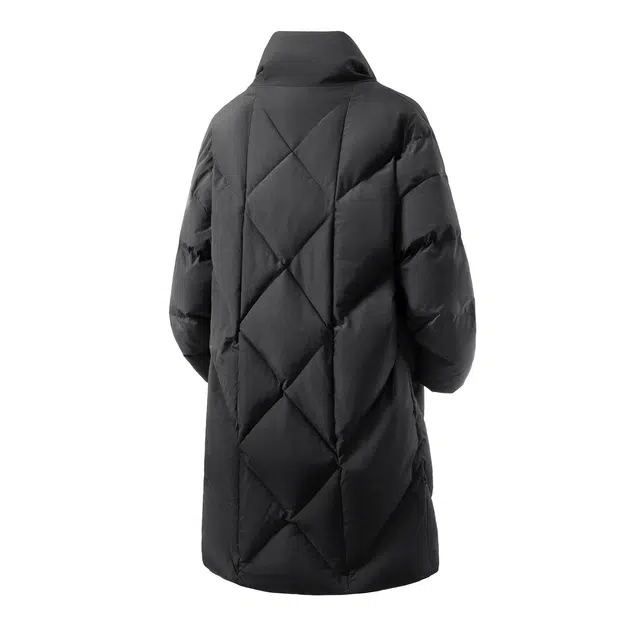 巴塞罗那足球俱乐部 韩系复古痞帅高级感潮流极简风纯色宽松落肩垂感保暖外套防寒防风百搭高颜值休闲立领中长款过膝棉服 男女同款