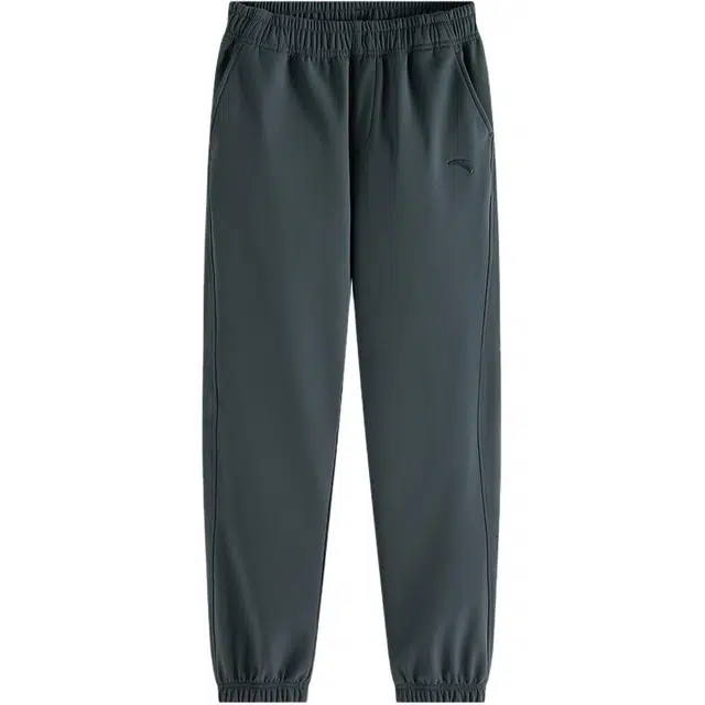 儿童款 安踏儿童针织运动裤 裤吧 轻暖绒简约纯色松紧腰