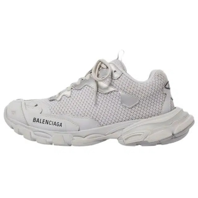 Balenciaga Round Toe Low Top Sneakers Gray